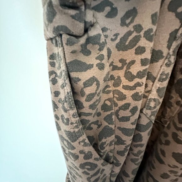 Z Supply Womens Medium Brown Cheetah Print Overalls Jumpsuit - Picture 8 of 11